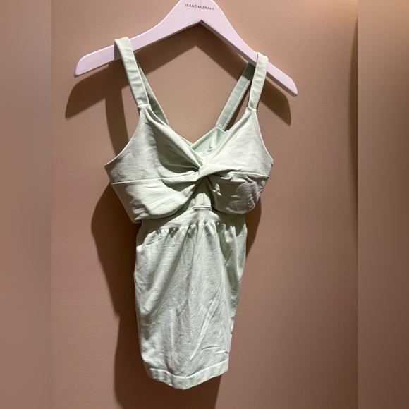 Athleta Tank Top Twist Style Mint Green Nylon Spandex Size Small - Picture 6 of 6